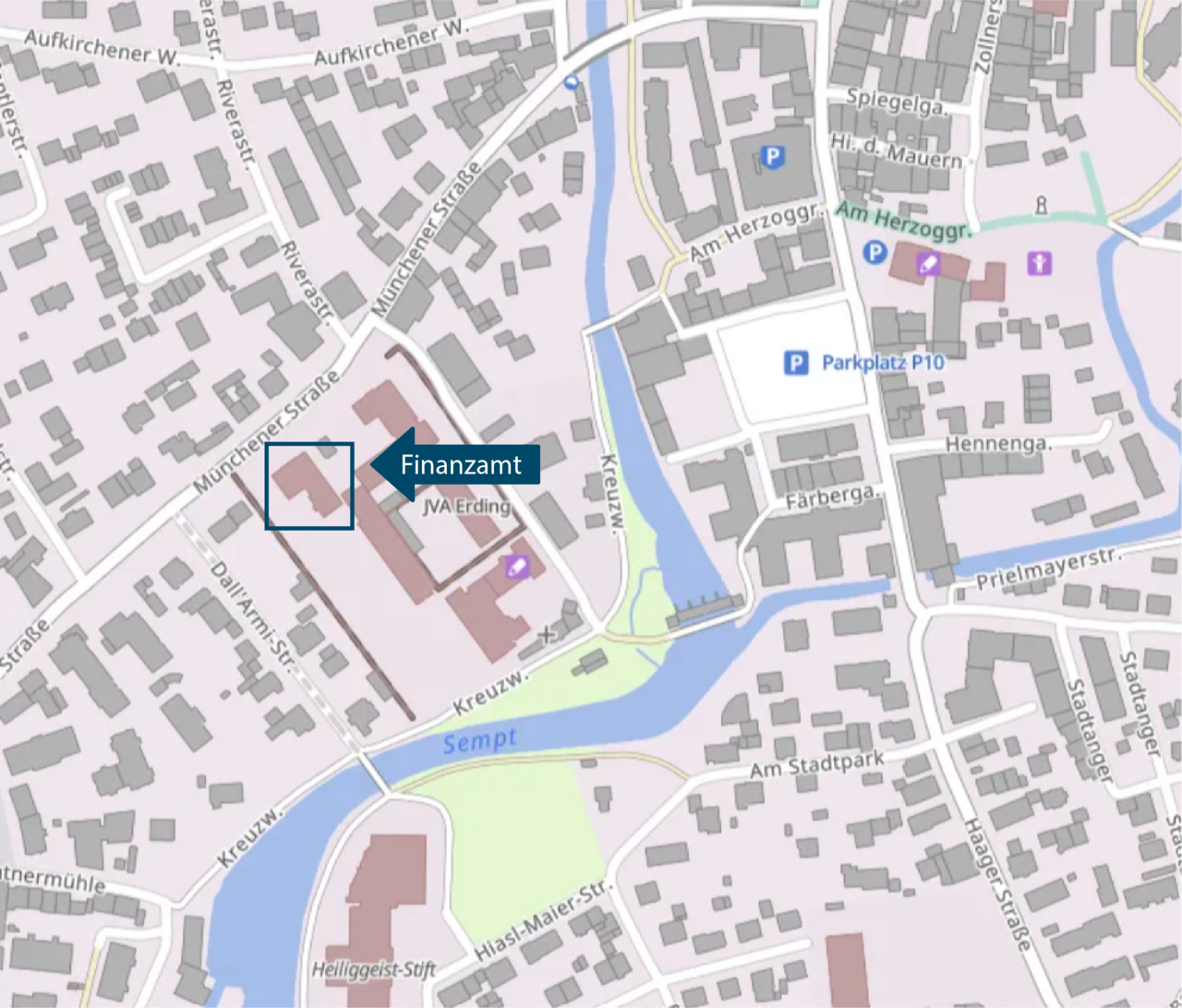 Lageplan Erding, Münchener Straße 31